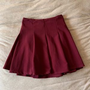 Red Pleated Skirt